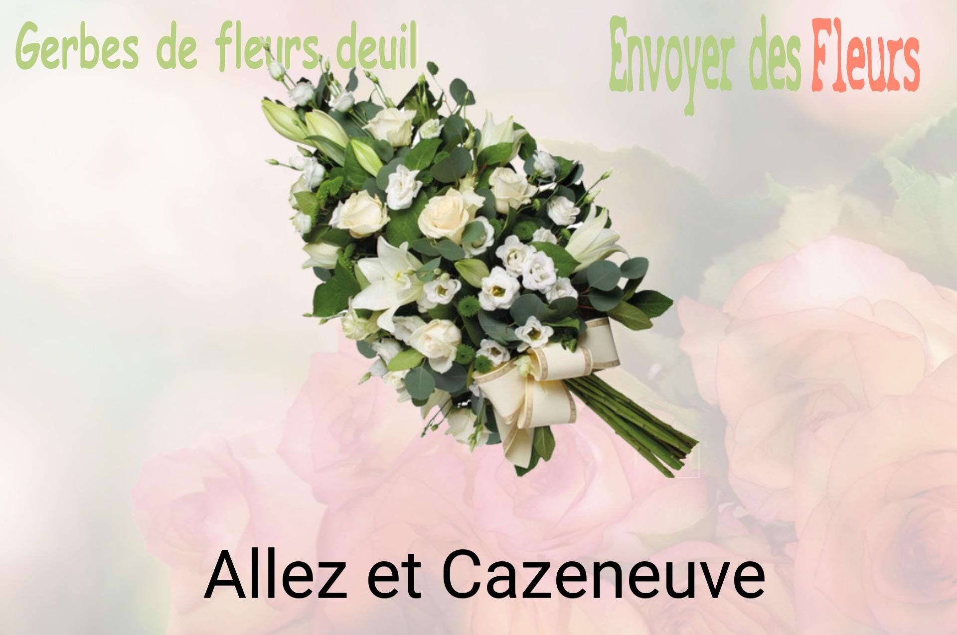 Gerbe de fleurs de deuil livrée à Allez-et-Cazeneuve